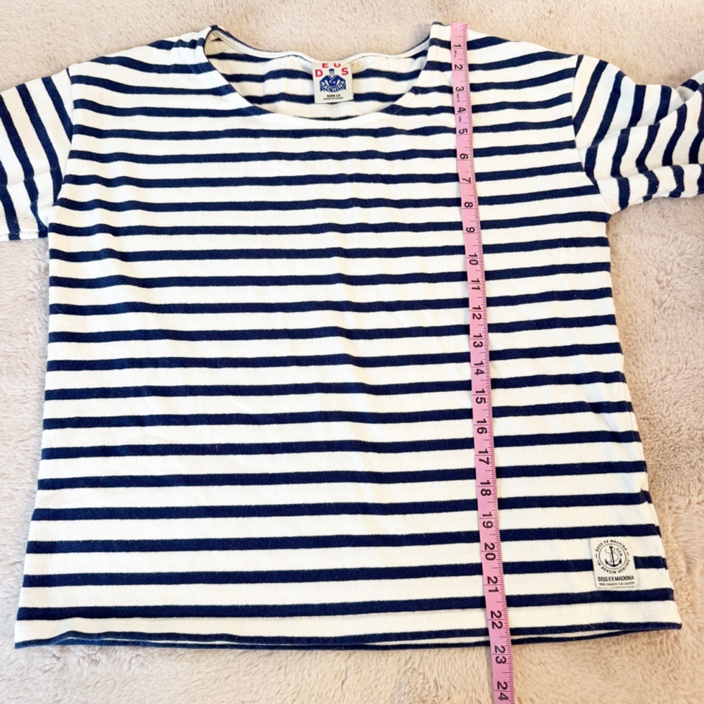 DEUS EX MACHINA MinnieStriped Surplus Tee Long Sleeve Size 12 - Picture 3 of 9